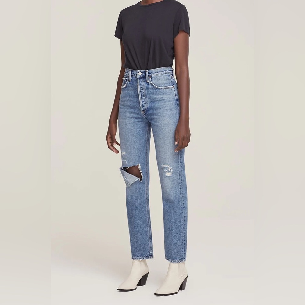 Agolde 90s pinch waist straight leg jeans in Lineup